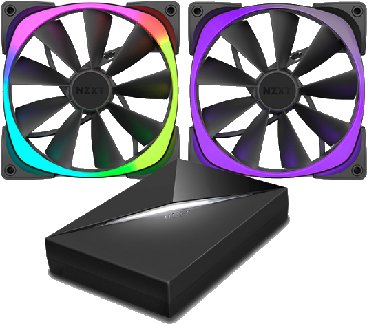 Fans - Fan Case Nzxt Aer Rgb 120mm Triple Pack (904x511), Png Download