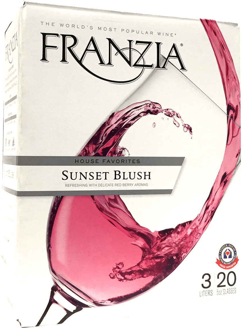 Franzia Sunset Blush Lbox Bremers Wine And Liquor Png - Franzia Sunset Blush (884x1200), Png Download