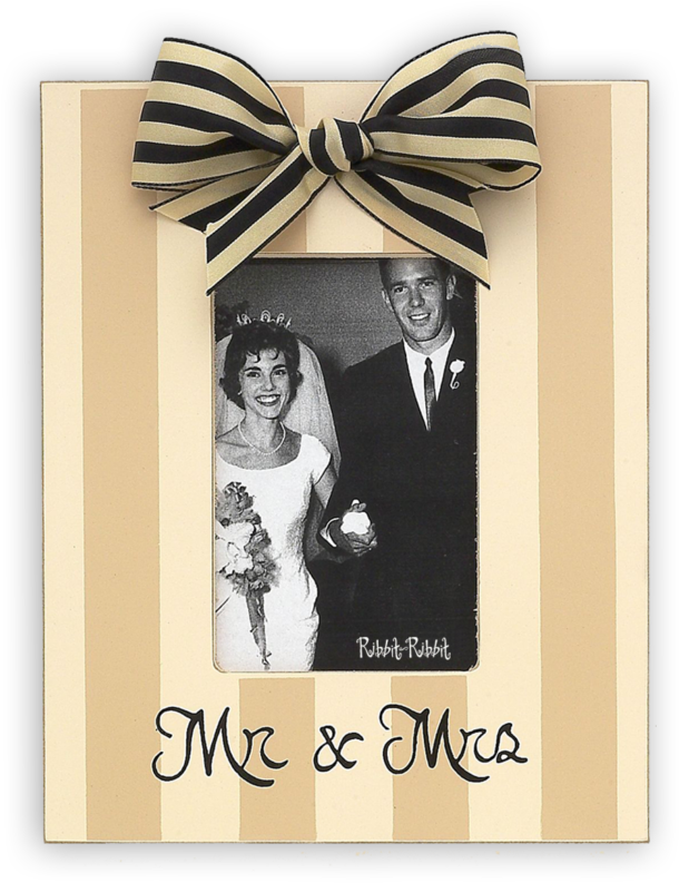 Mr & Mrs Coal Ribbit-ribbit - Happily Ever After Picture Frame In Coal (1024x1024), Png Download