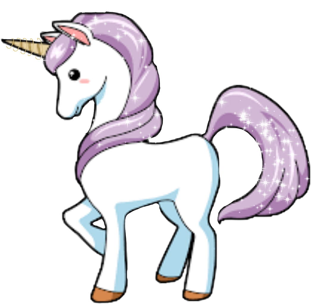 Unicorn Loveit Sparkle Pink Gold Freetoedit - Unicorn Clipart (1046x1024), Png Download