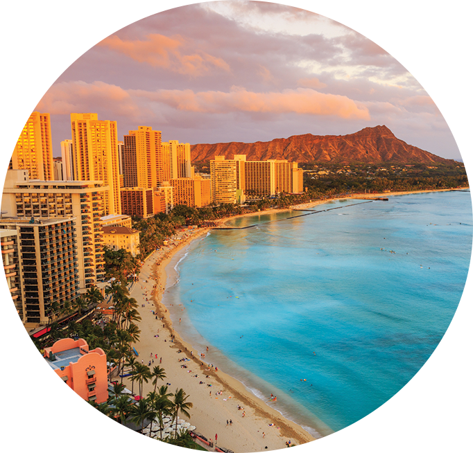 Kauai - Honolulu Beach (682x654), Png Download