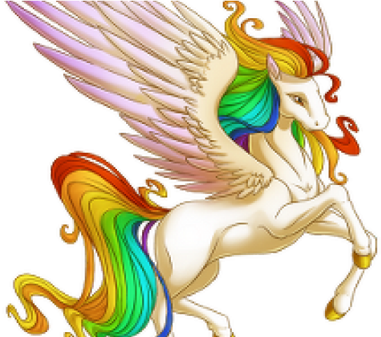 Pegasus Clipart Rainbow Unicorn - Pegasus Png Celestial Vale (640x480), Png Download