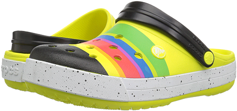 Men Clogs & Mules Crocband Color Burst Clog Tennis - Crocs Womens Crocband Colour-burst Clogs (480x360), Png Download