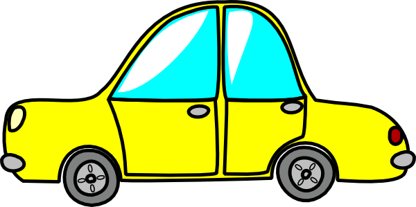 Toy Clipart Small Toy - Yellow Car Clipart Png (600x299), Png Download