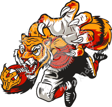 Convert To Base64 Tiger Cartoon Football - Wests Tigers (361x345), Png Download