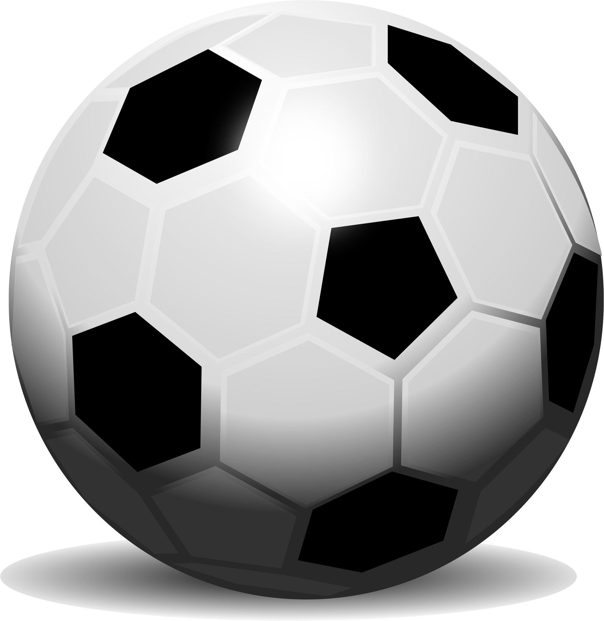 See Here Football Clip Art Black And White - Soccer Ball Clip Art Transparent (2030x2086), Png Download