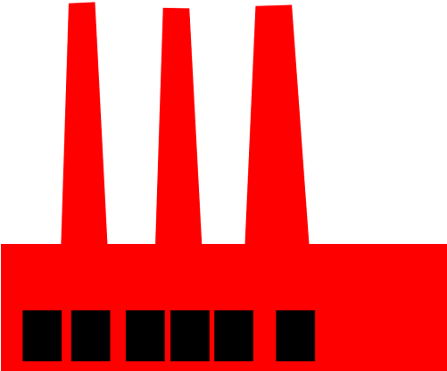 Vector Graphics - กราฟฟิก โรงงาน (500x556), Png Download