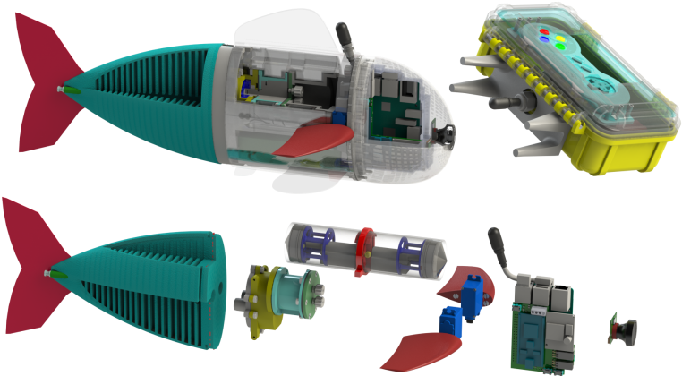 Robotic Fish Sofi (833x426), Png Download