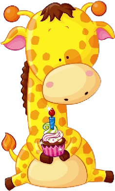 Giraffe Clipart Graduation - Birthday Giraffe Clipart (400x400), Png Download