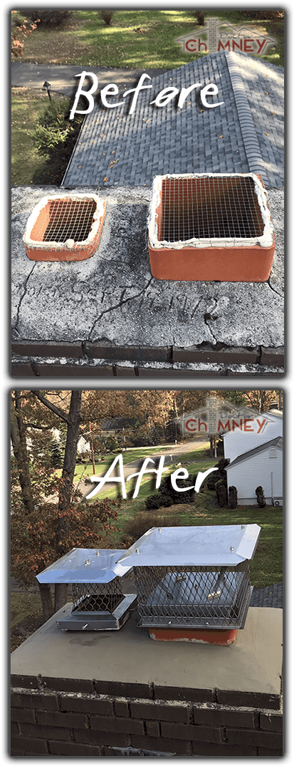 Chimney Caps Dampers In New Jersey - Chimney (449x1111), Png Download