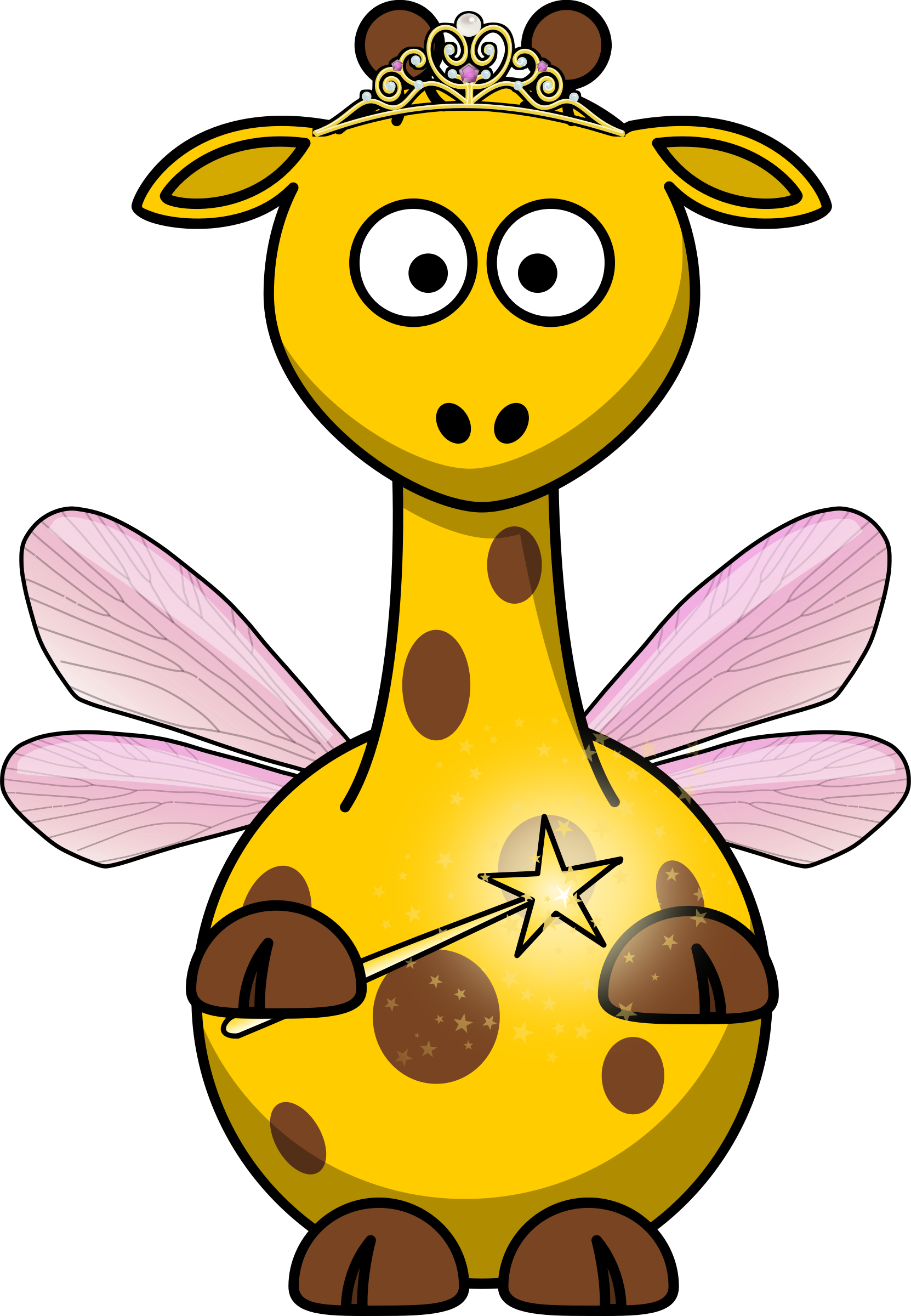 Fairy Big Image Png - Funny Cartoon Giraffe (1662x2400), Png Download