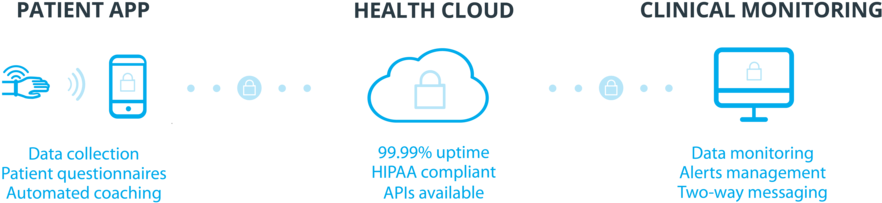 Resting Pulse How It Works - Cloud Based Remote Patient Monitoring (1000x229), Png Download