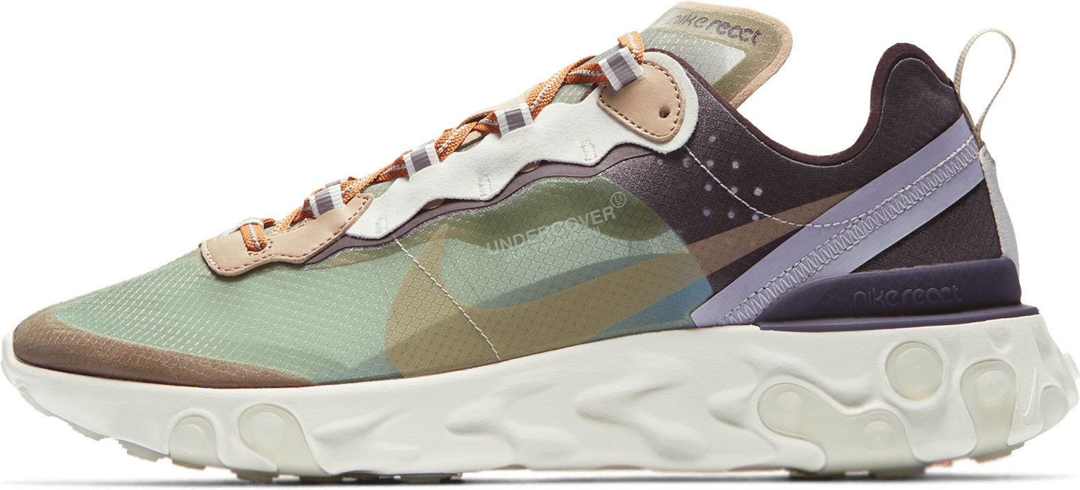 Casual Shoes 55bae 685aa React Element 87 X Undercover - Nike React Element 87 Green Mist (2000x2000), Png Download