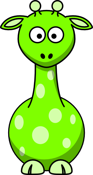 How To Set Use Lime Green Giraffe Clipart - Cartoon Giraffe (318x597), Png Download