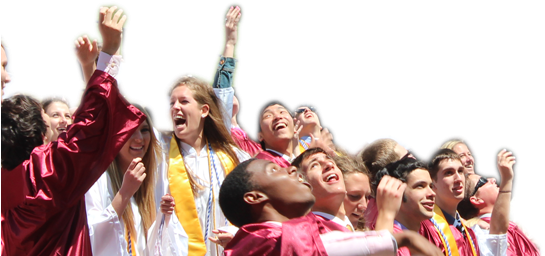 Grads Cutout - Cheering (650x500), Png Download