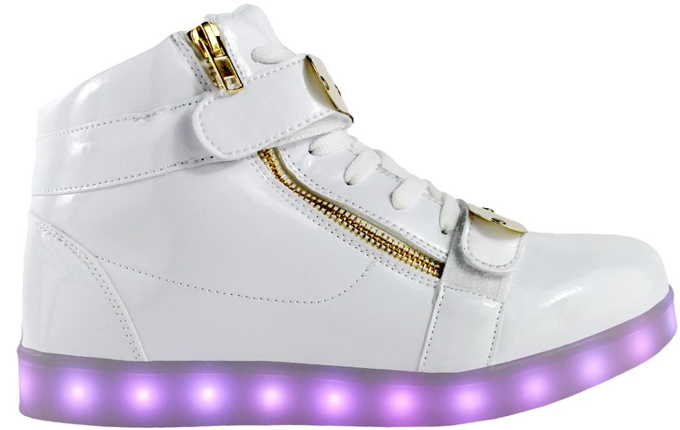 Galaxy Led Shoes Light Up Usb Charging High Top Plated - Led Shoes (1080x926), Png Download