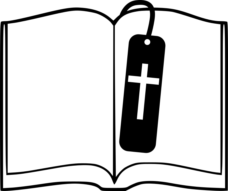 Open Bible Silhouette - Bible Icon Black And White (800x671), Png Download