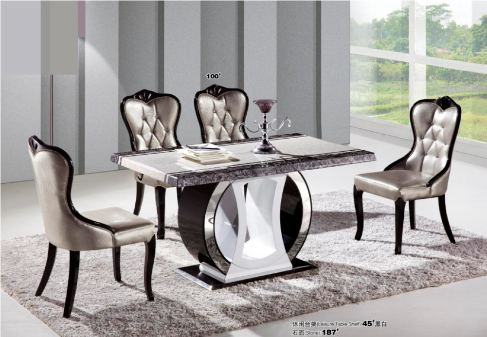Dining Table - Modern Dinning Room Set (1000x1000), Png Download