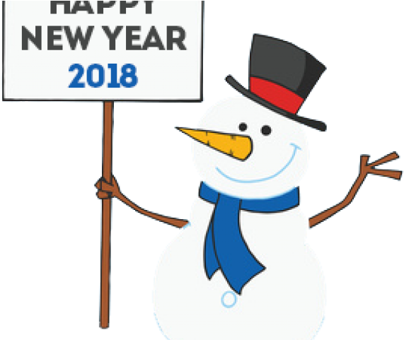 Happy New Year Clipart School - Merry Christmas With Snow Man Sticker (640x480), Png Download