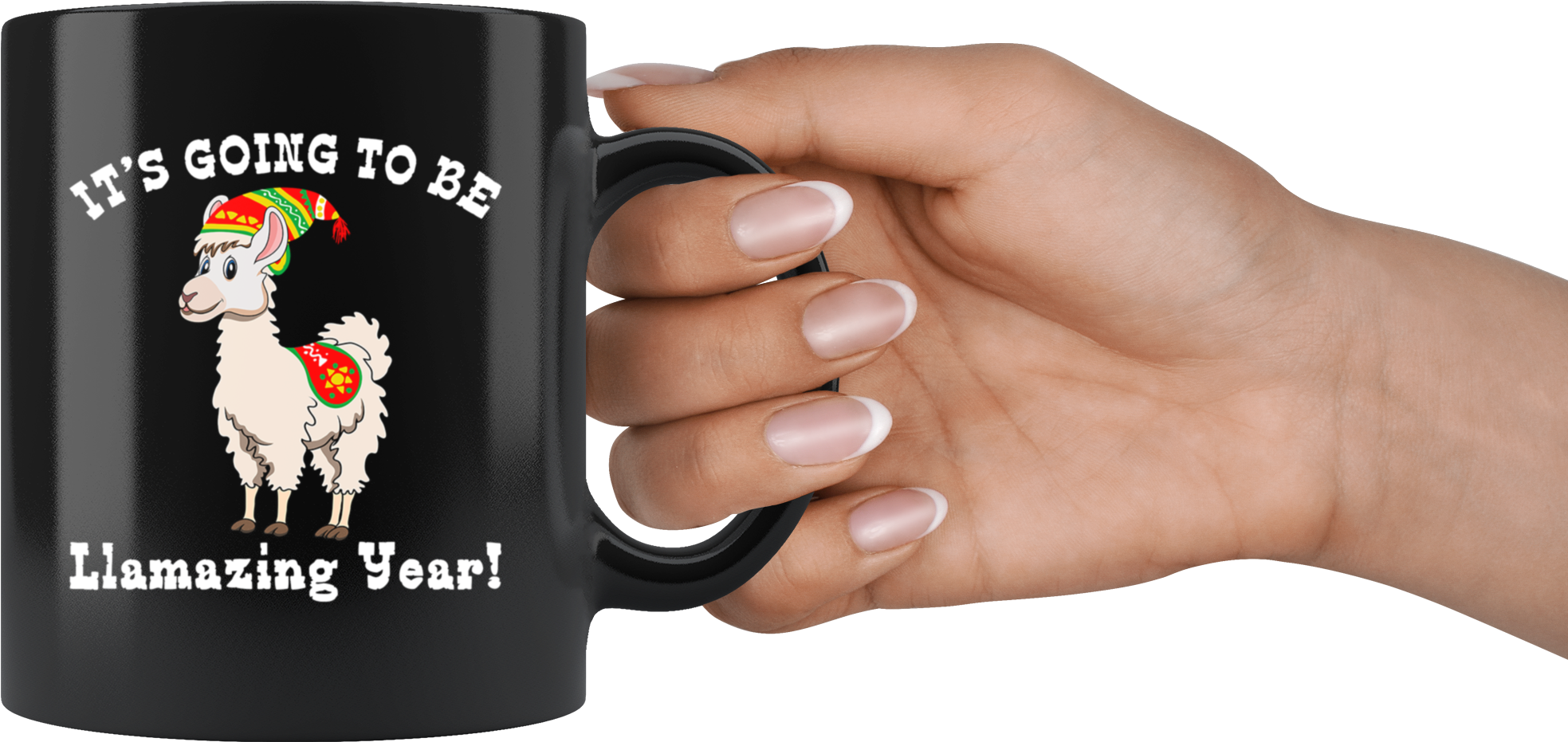 Happy New Years Eve Llama Going To Be Llamazing In - Mug (2000x2000), Png Download