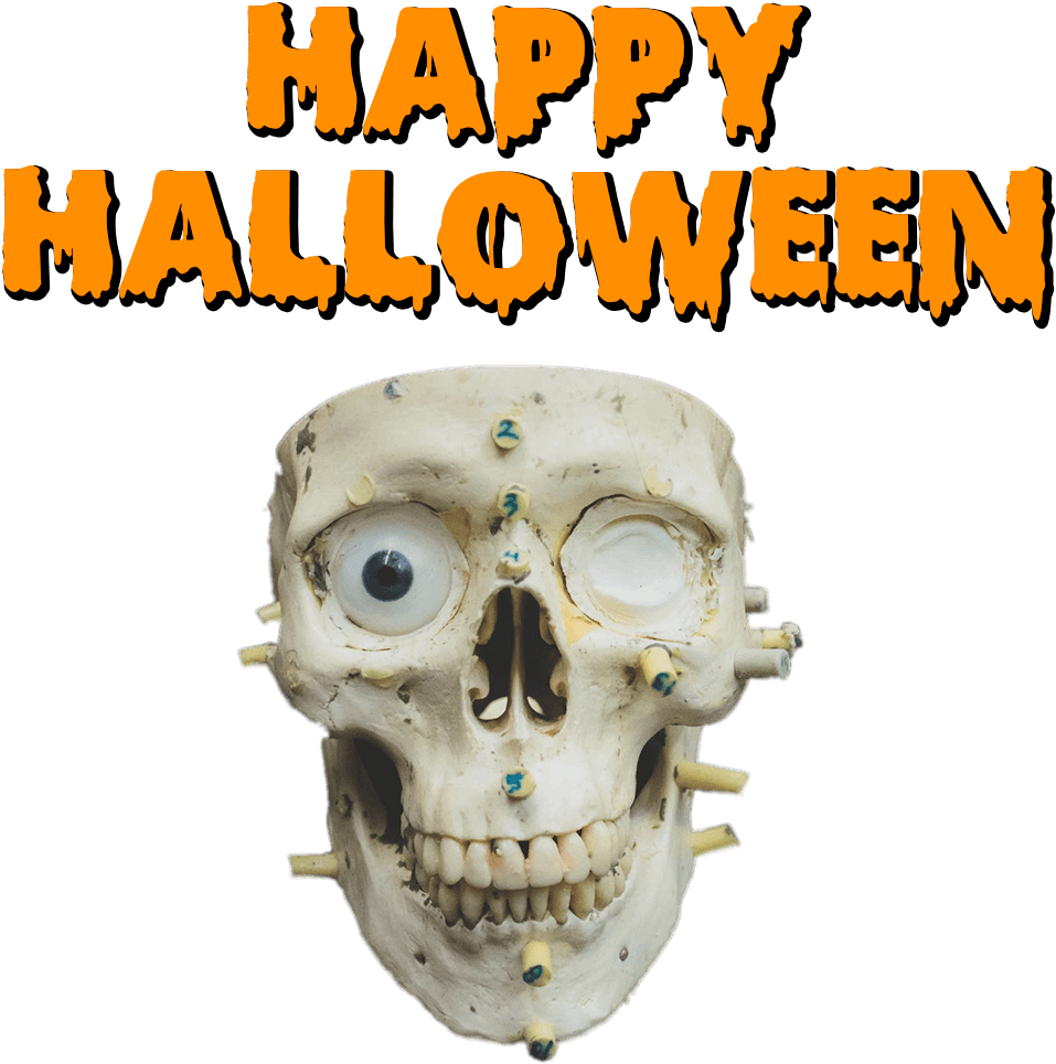 Happy Halloween Skull - Happy Halloween Pumpkins (1000x1000), Png Download