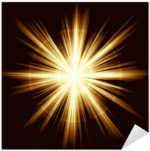 Golden Ight Burst, Fireworks, Lens Flare Sticker • - Destello De Luz Amarillo (400x400), Png Download