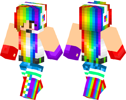 Minecraft Skin Gamer Girl (528x418), Png Download