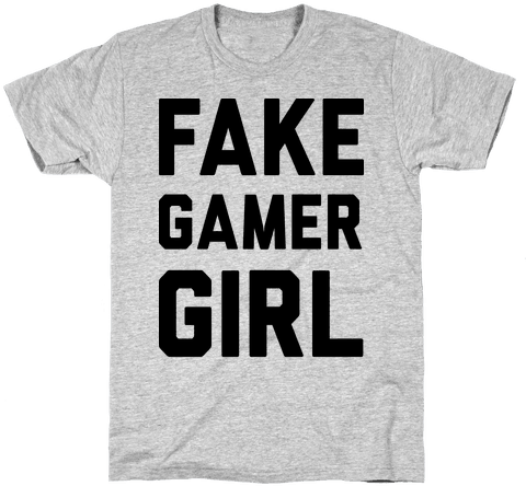 Fake Gamer Girl Mens T-shirt - Woke T Shirt (484x484), Png Download