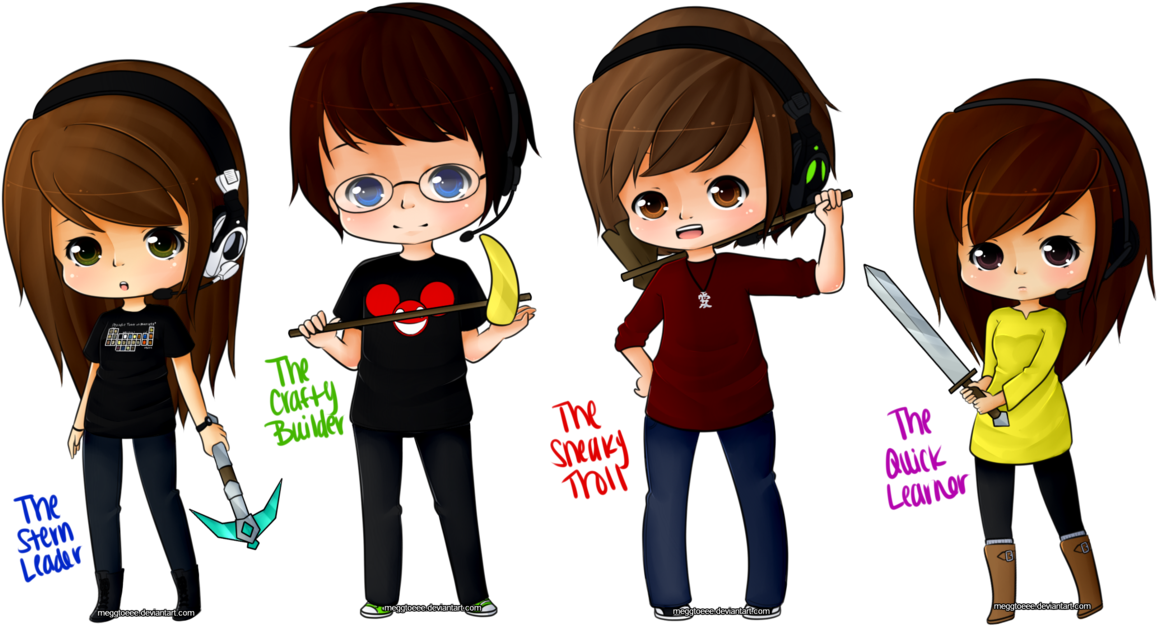 Gamer Girl Minecraft Skin - Drawing Of A Girl Minecraft Skin (1224x652), Png Download