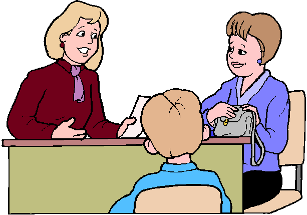 Parent Teacher Conference - Students Teacher And Parents (613x429), Png Download
