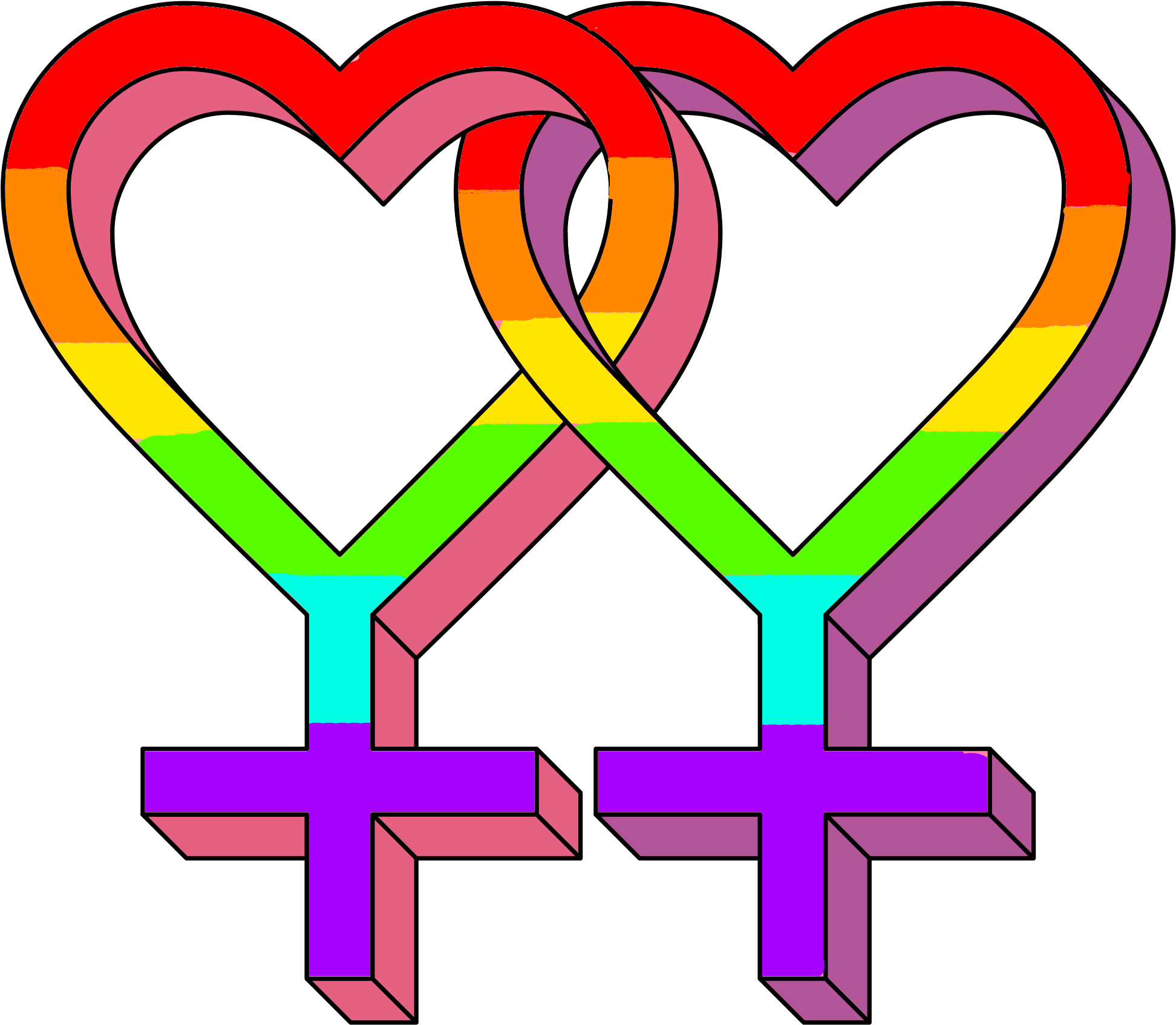 For Women Who Love Women - Heart (2000x1734), Png Download