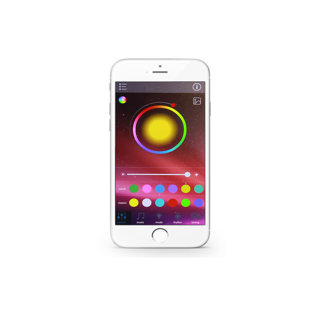 H4 60w Cree Cob Led Dipped Beam With Multicolor Demon - Car (1100x1100), Png Download