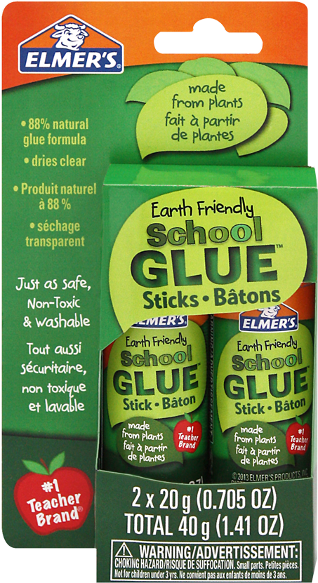 Elmer's® Earth Friendly School Glue Sticks - Elmer's Glue Stick School Earth-f 20gm (850x850), Png Download