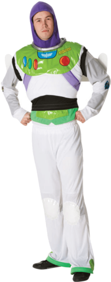 Disney Buzz Lightyear Costume - Mens Buzz Lightyear Costume (366x580), Png Download