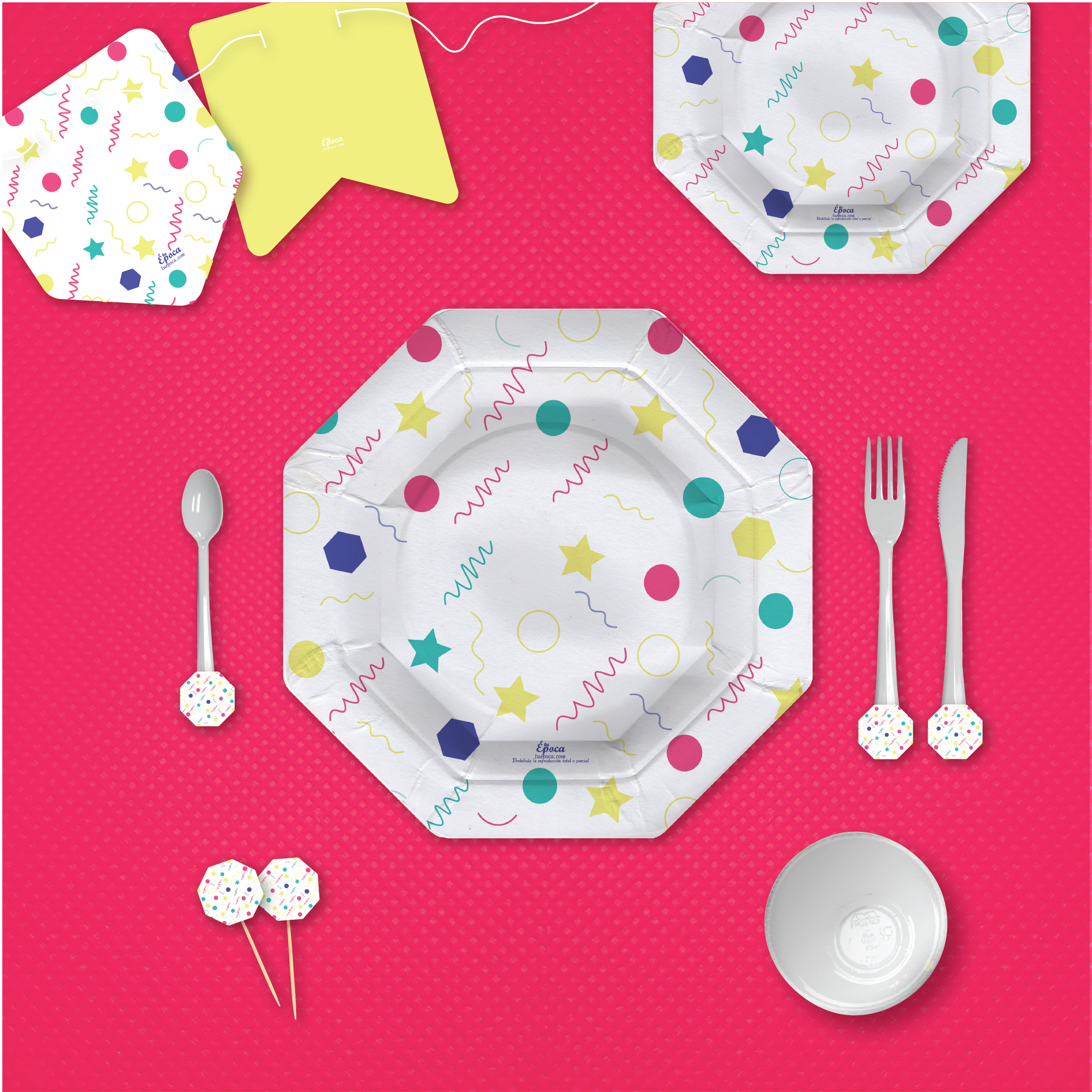 8-2 Kit Serpentinas - Placemat (2364x2363), Png Download