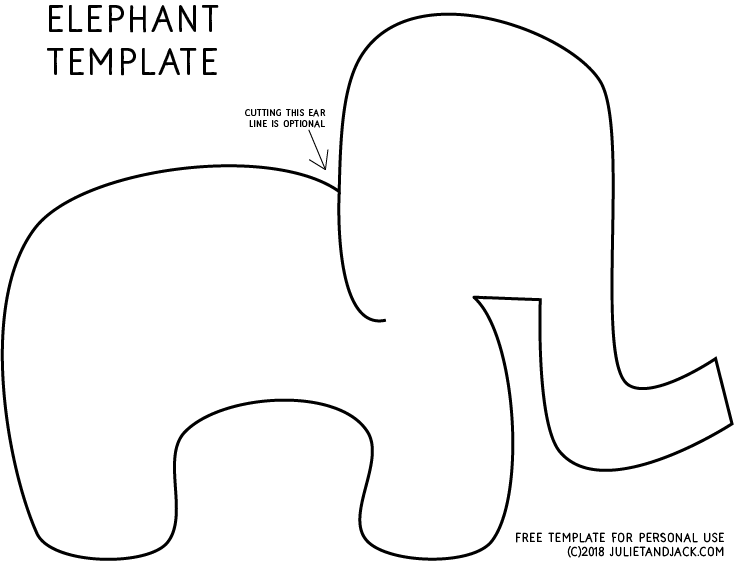 Elephant Template 2018 02 16 18 05 21 Utc - Elephant (734x561), Png Download