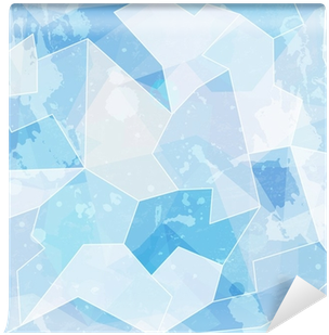 Ice Seamless Pattern With Grunge Effect Wall Mural - Triangle (400x400), Png Download