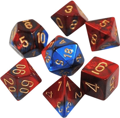 Chessex Gemini Red Blue (709x709), Png Download