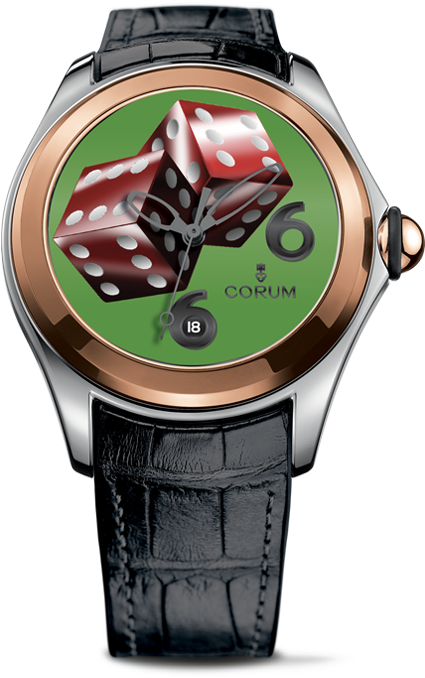Bubble Dice 47 Mm Rose Gold Bezel - Corum Bubble Watch 2016 (488x692), Png Download