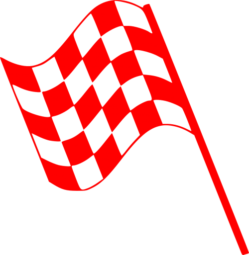Checkered Vector Graphics - Checkered Flag (500x513), Png Download