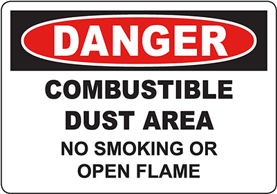 Danger Combustible Dust Area No Smoking Or Open Flame - Danger High Pressure Testing In Progress (400x400), Png Download