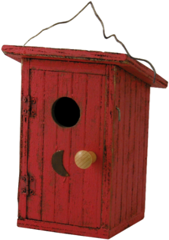 Birdy Loo Birdhouse - Birdie Loo Birdhouse, Red, Birdhouses, By Songbird (451x549), Png Download