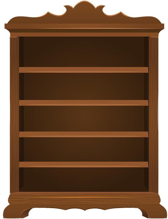Furniture Clipart Empty Bookcase Pencil And In Color - ชั้น วาง ของ เปล่า ๆ (720x720), Png Download