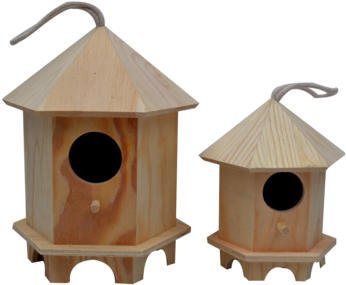 Customized Wooden Bird House - Bird (350x350), Png Download