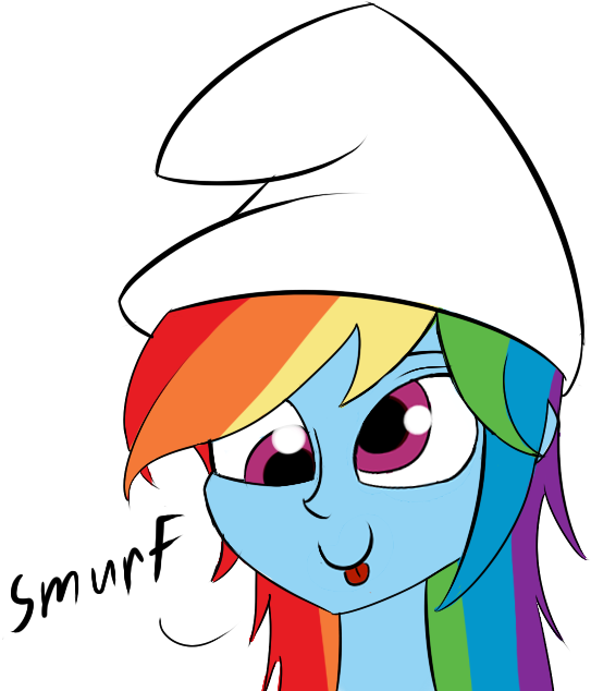 Underpable, Derp, Equestria Girls, Hat, Rainbow Dash, - Smurfette My Little Pony Equestria Girl (586x653), Png Download