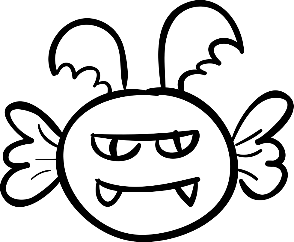 Halloween Scary Monster Candy - Scalable Vector Graphics (981x808), Png Download