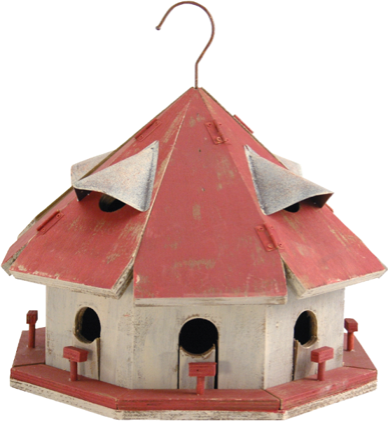 Birdhouse Red Roof Motel - Birdhouse Red Roof Motel, Birdhouses, By Songbird Essentials (554x601), Png Download