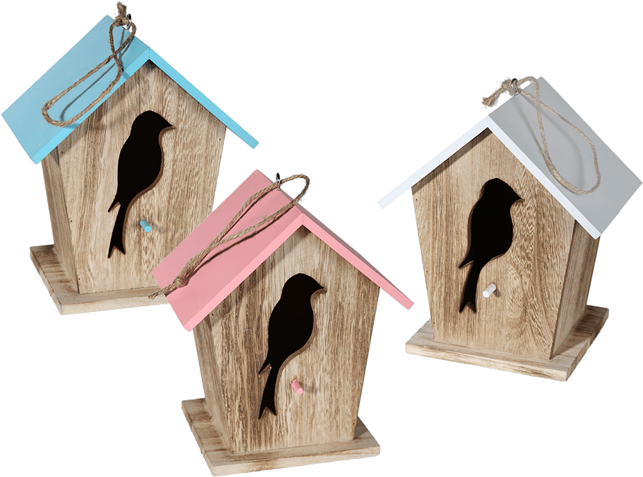 Out Of The Blue Deko Holz-vogelhaus 3 Modelle Zur Auswahl (945x709), Png Download