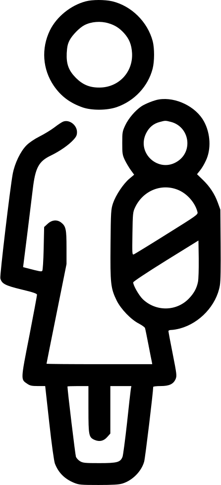 Mother Child - - Scalable Vector Graphics (446x980), Png Download