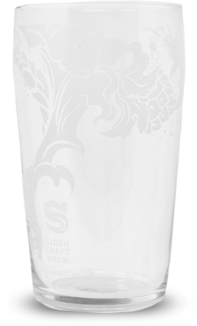 Siren Craft Brew Pint Glass - Pint Glass (394x649), Png Download